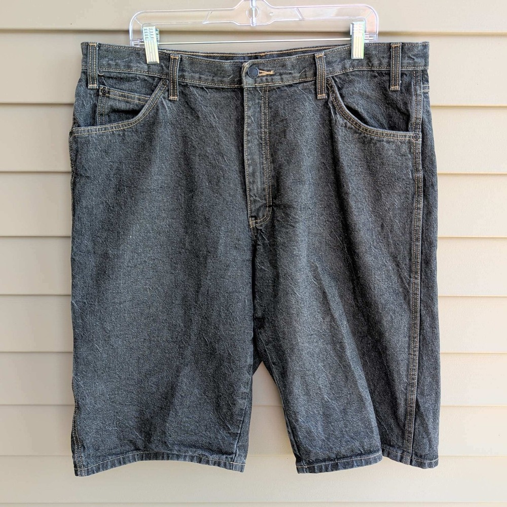 Genuine Dickies Carpenter Shorts Mens 38 Black Baggy Jorts Streetwear